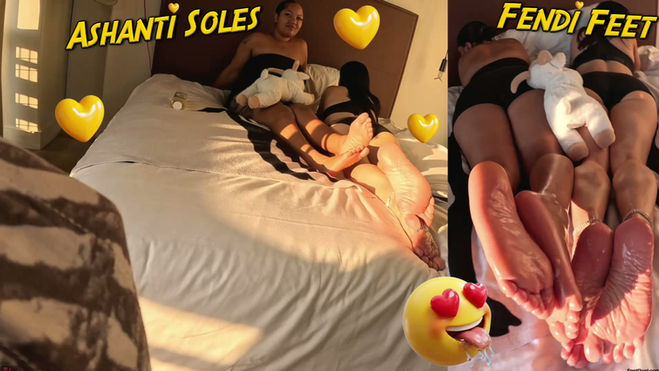 Fendi Feet and Ashanti Soles get their friend to cum on their soles!